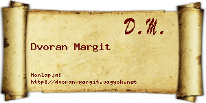 Dvoran Margit névjegykártya